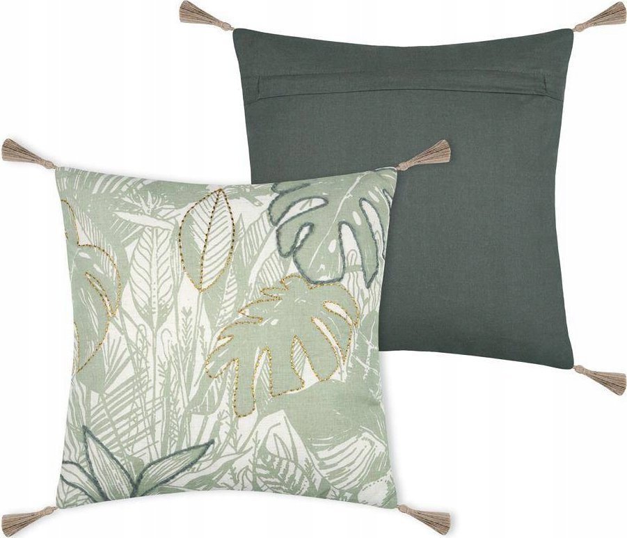 Poduszka dekoracyjna BOTANYS z frędzlami, 40 x 40 cm