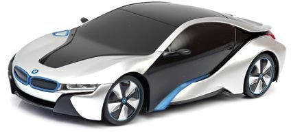 BMW I8 R/C skala 1:24 Rastar 48400 samochód sterowany srebrny