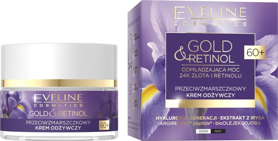 Eveline Gold & Retinol 60+ Przeciwzmarszczkowy Krem odżywczy na dzień i noc 50ml
