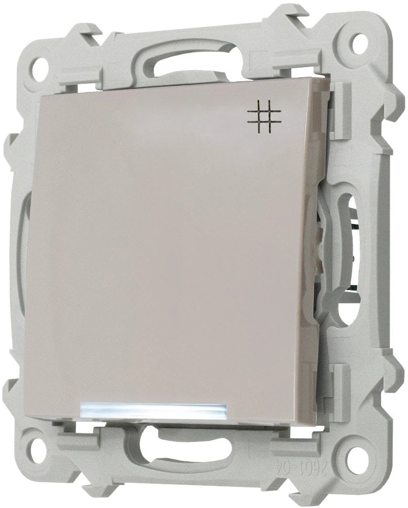 Ospel Łącznik krzyżowy z białym podświetleniem kaszmirowym beżowym ŁP-4ZS/m/83