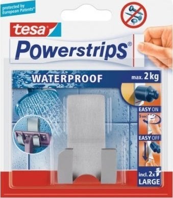 Tesa tesa Powerstrips Waterproof Haken Zoom Metall