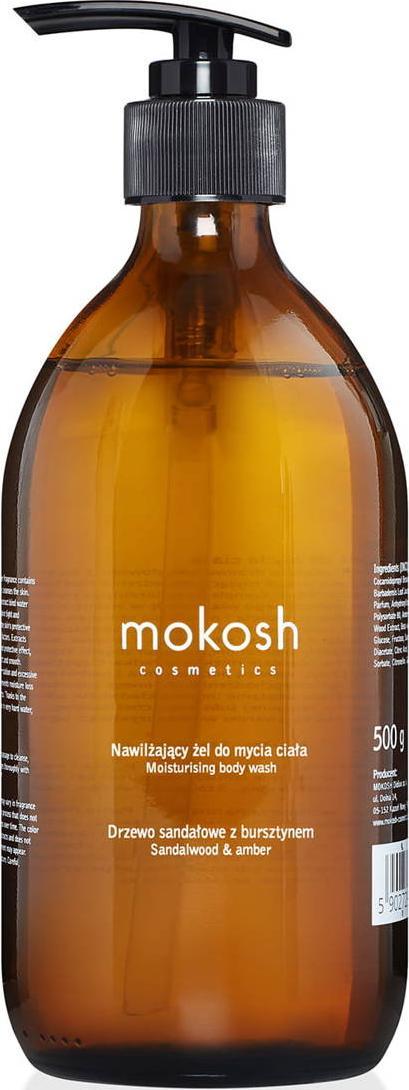 Mokosh Nawilżający żel do mycia ciała Drzewo sandałowe z bursztynem 500 g