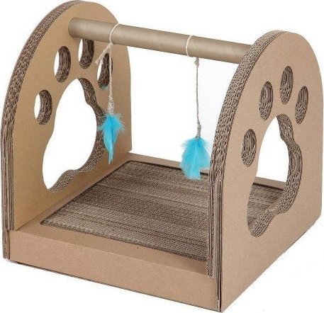 Triton kartonowy z piórkami Fun Park - drapak dla kota - 1 sztuka