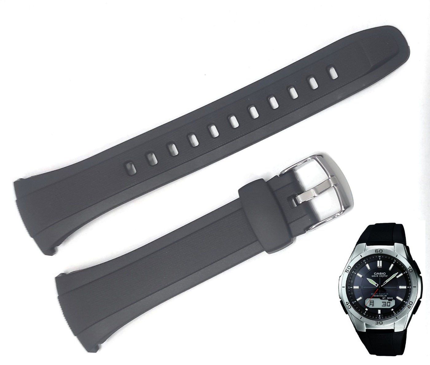 Pasek do zegarka Casio WVA-M640 czarny 10408444 .