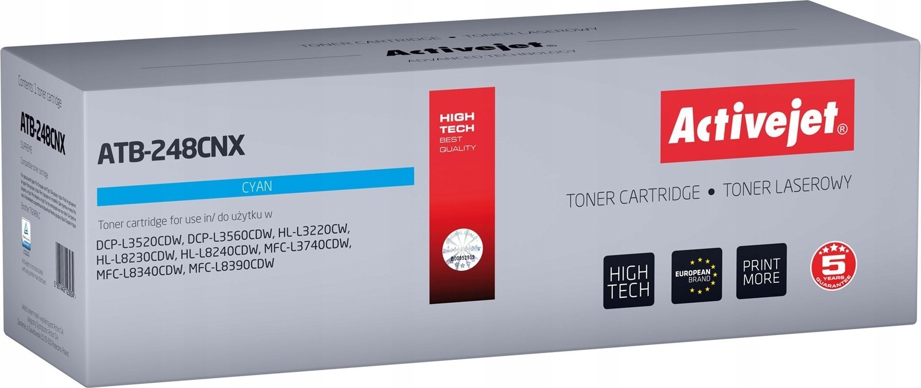 Activejet ATB-248CNX Toner (zamiennik Brother TN248XLC; Supreme; 2300 stron; niebieski)