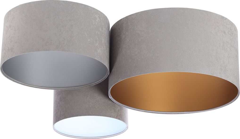 Lampa sufitowa Lumes Szary potrójny plafon nad stół - EXX42-Bevis