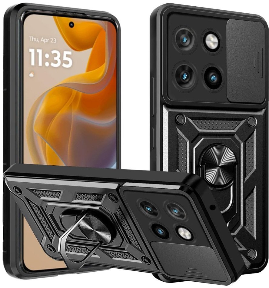 Etui pancerne Supero do Motorola Moto Edge 60/60 Fusion MagSafe, czarne