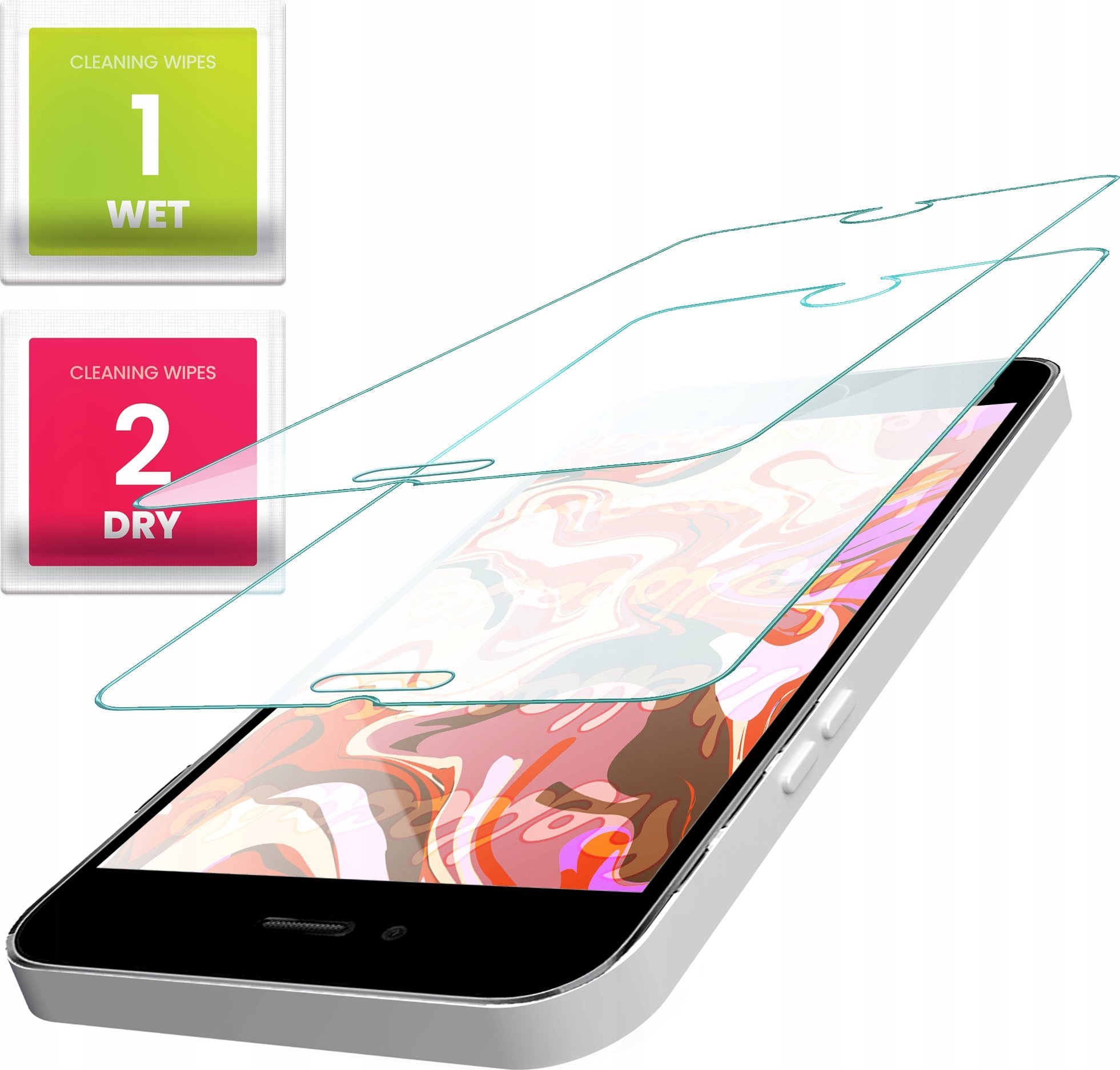 Hello Case 2-PAK Szkło Hartowane do Iphone 6 / 6s (szybka 9H, płaskie 2.5D, ochronne)