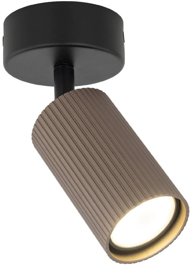 Regulowana sufitowa lampa Tune 16146 tubka żebrowana brązowy