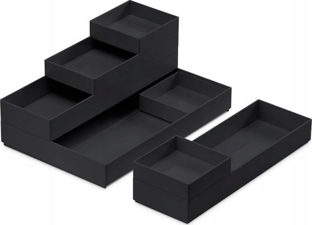Moxom Zestaw pojemników MOXOM Modular Trays, 250x170x65mm, 7 szt., czarny