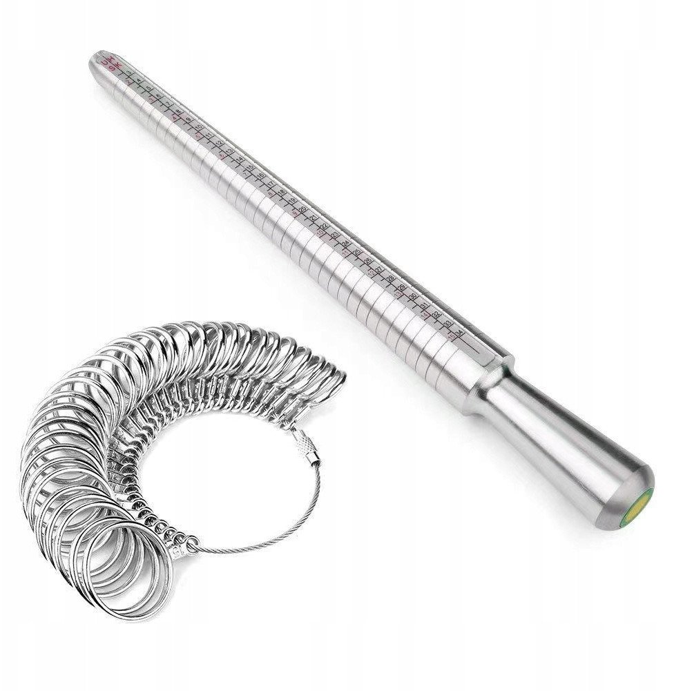 Miarka JUBILERSKA do PIERŚCIONKÓW METALOWY ZESTAW