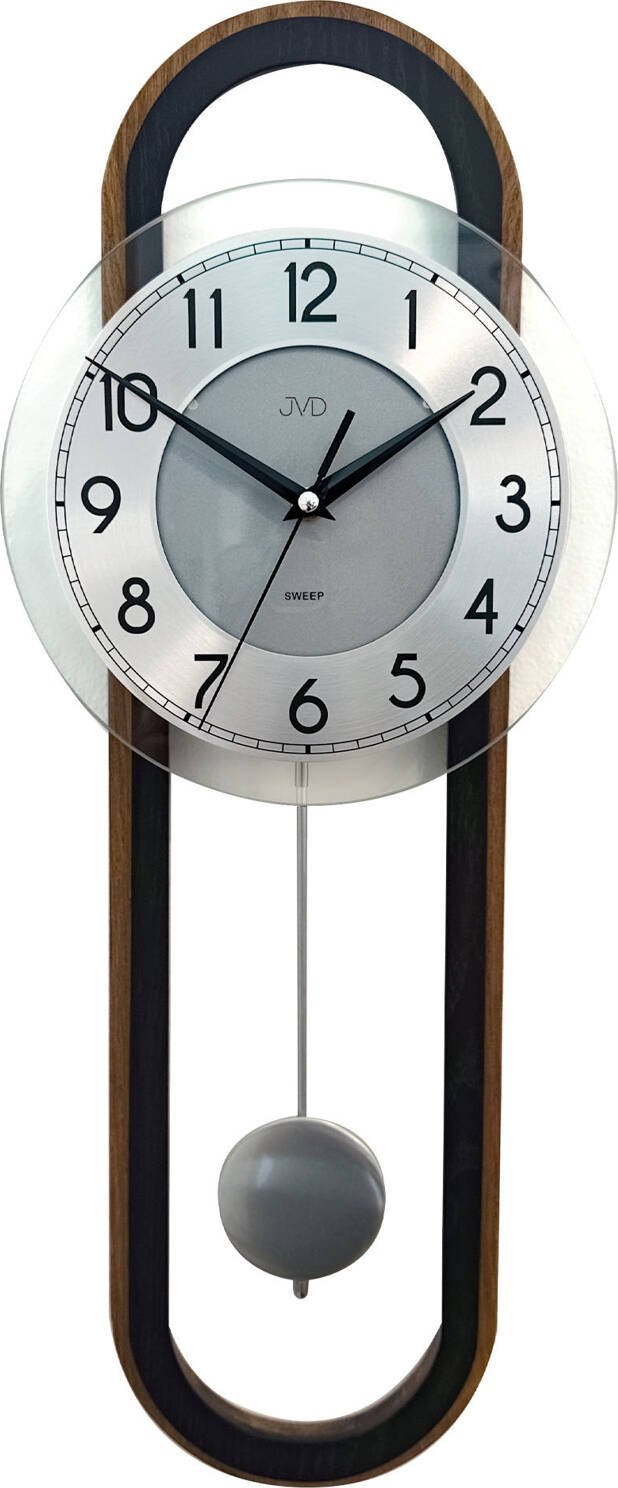 Zegar ścienny z wahadłem JVD NS22010.78 cichy mechanizm 22 x 60 cm .