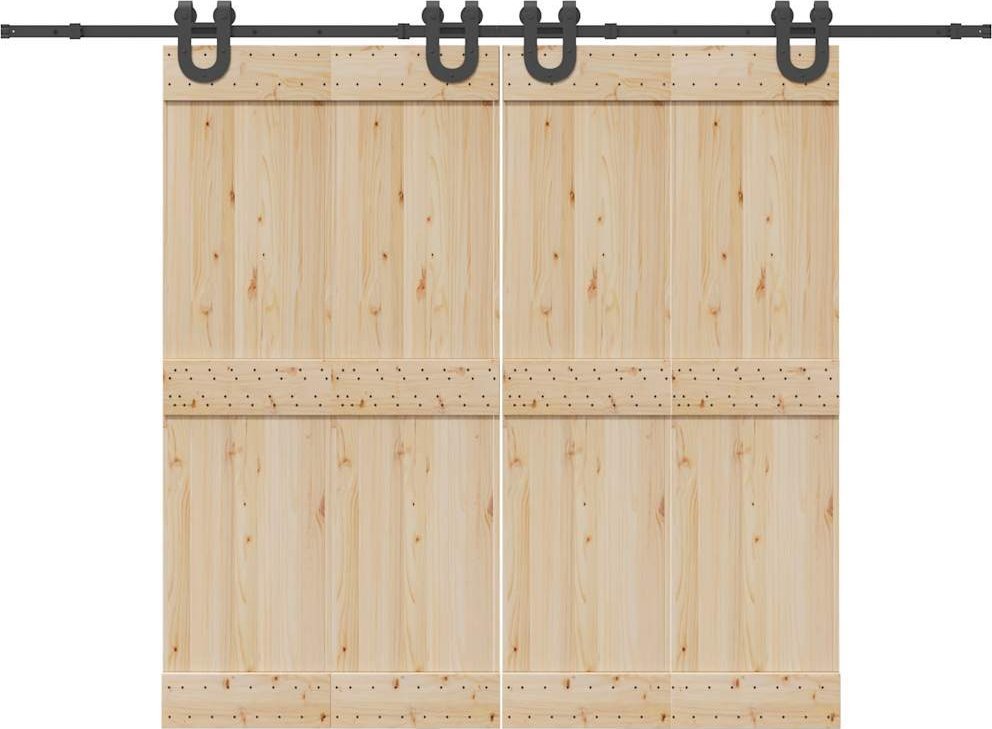 vidaXL vidaXL System do montażu drzwi przesuwnych, 183 cm, stal, czarny