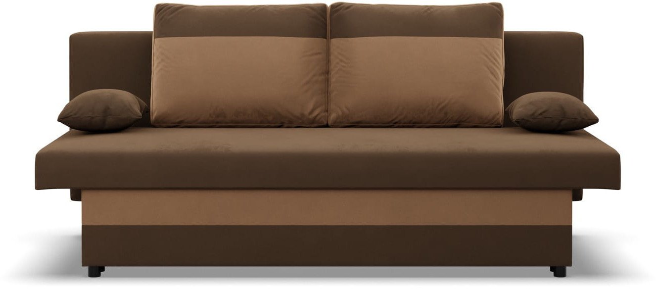 Kanapa, funkcja spania, Hugo, 191x91x92 cm, brąz | TYLETEGOTU