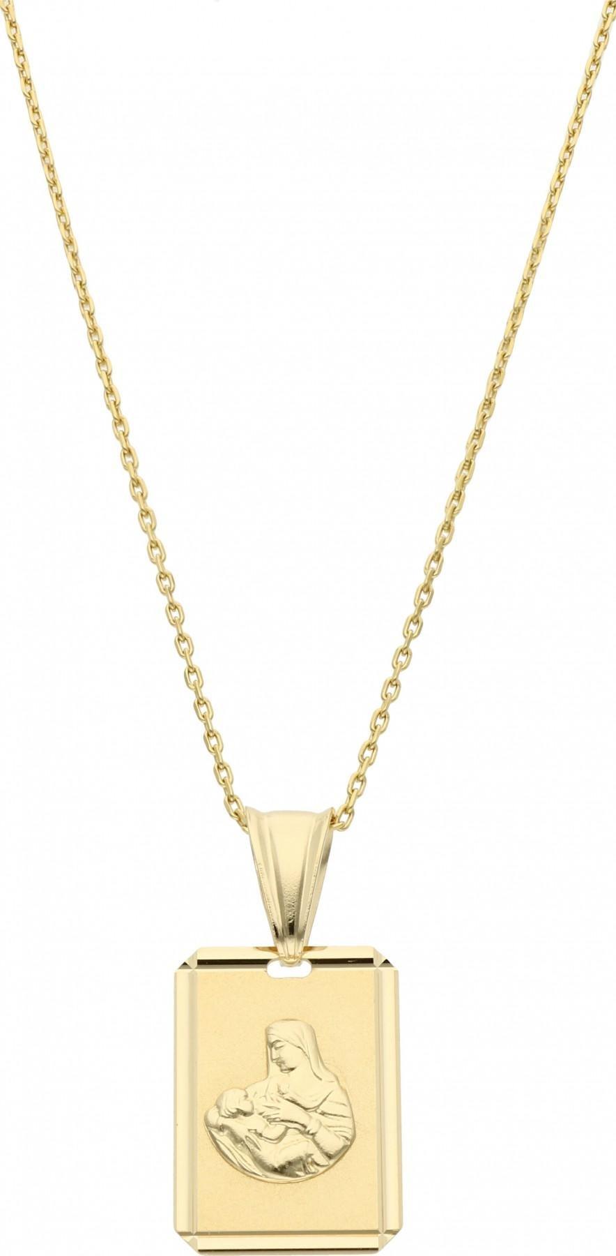 Rosanto Złoty prostokątny medalik z wizerunkiem 585 14k