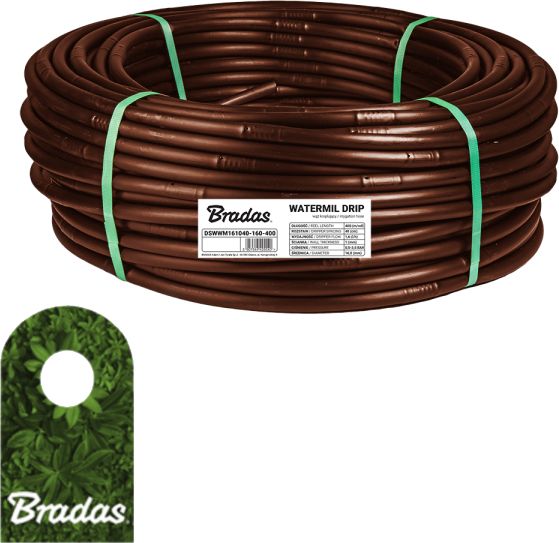 Bradas Linia kroplująca 16mm 100m WATERMIL DRIP BROWN BRADAS 5526
