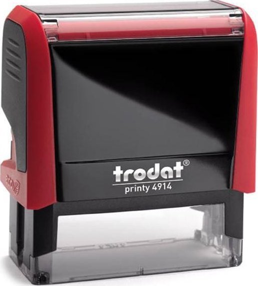 Trodat PIECZĄTKA TRODAT TRE_4914CAWCA CZERWONA - PODUSZKA CZARNA 64X26MM