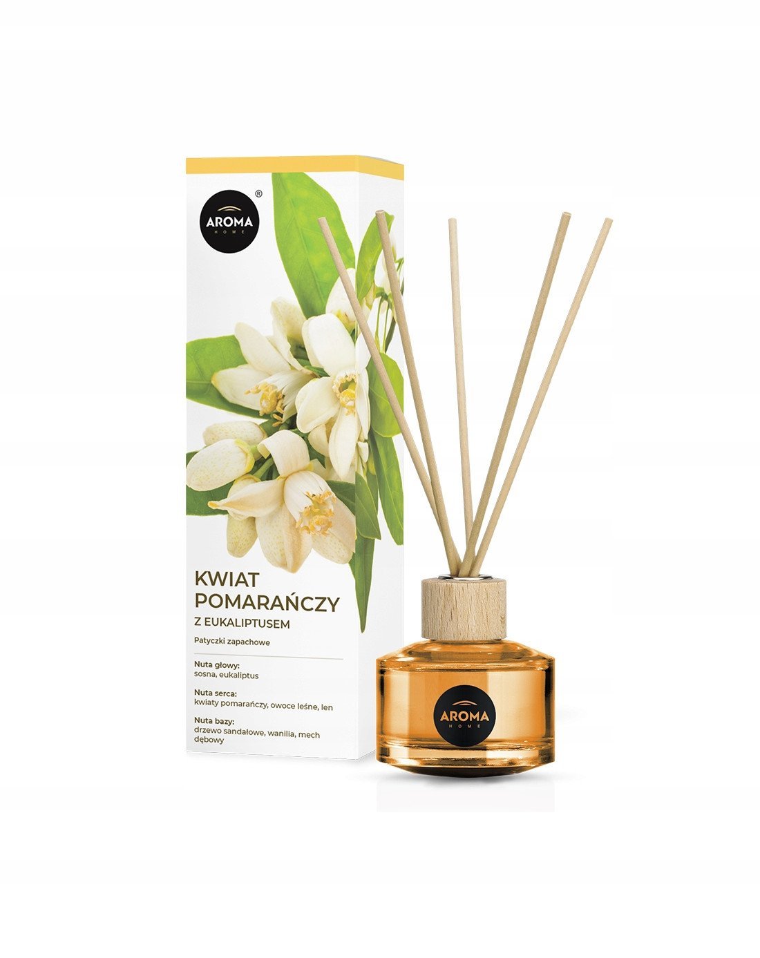 AROMA HOME_Patyczki zapachowe Kwiat Pomarańczy z Eukaliptusem 50ml