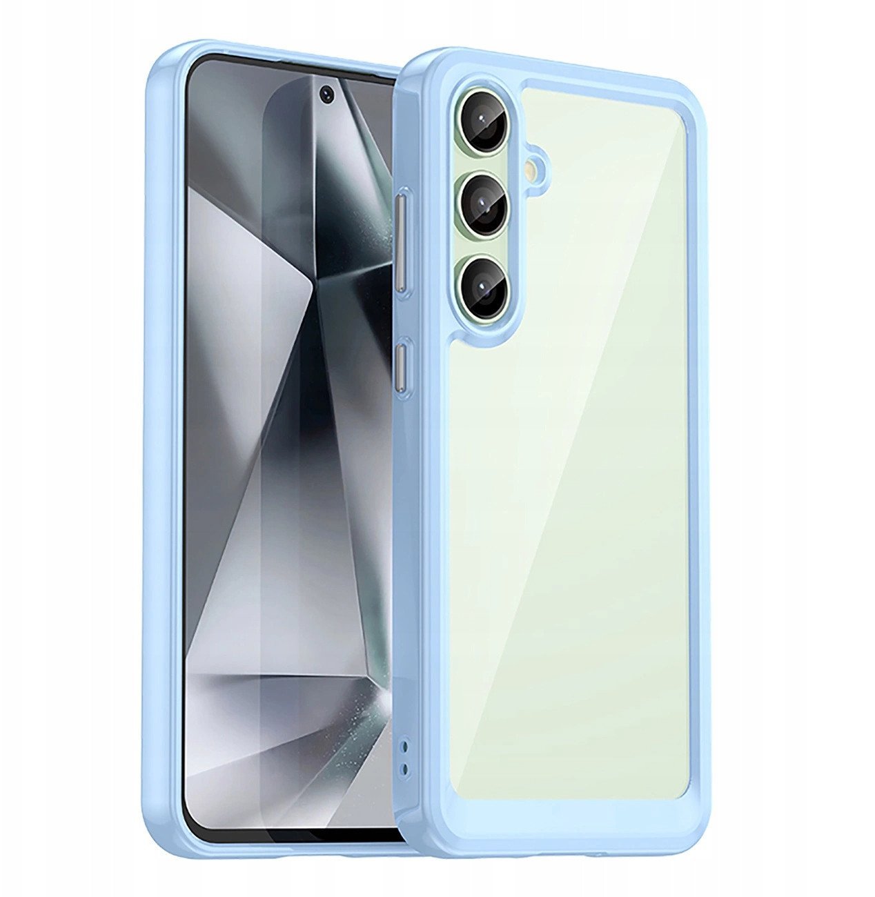 Etui silikonowe Outer Space Case z żelową ramką do Samsung Galaxy S24 FE - niebieskie