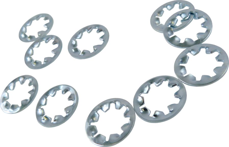 ŚRUBEX 10 Sztuk Podkładki wewnętrzne zębate koronkowe rozmiar M8 ze stali nierdzewnej uszczelka podkładka ząbkowana gwiazdkowa ŚRUBEX