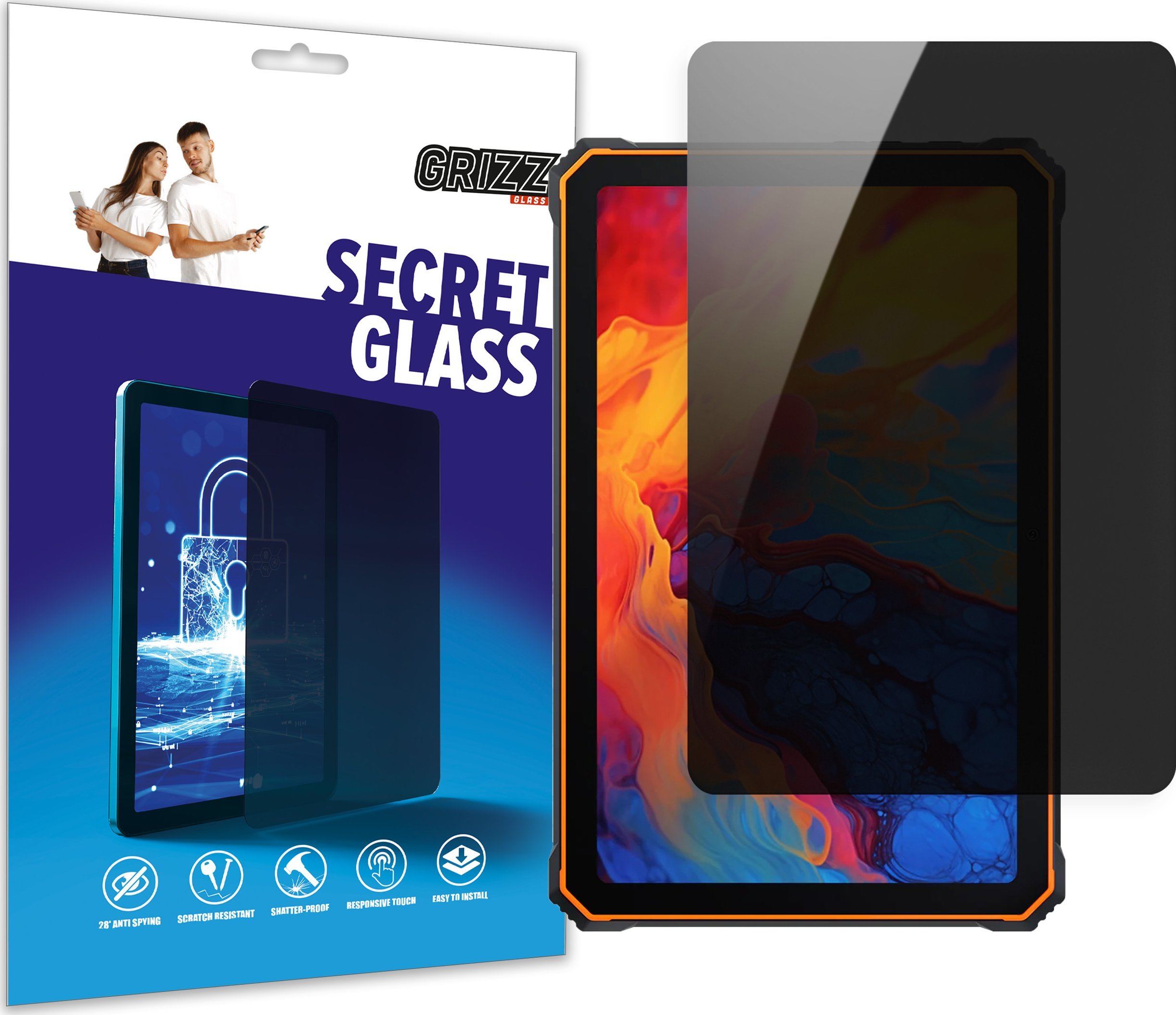 GrizzGlass Szkło prywatyzujące GrizzGlass SecretGlass do Blackview Active 8 Pro