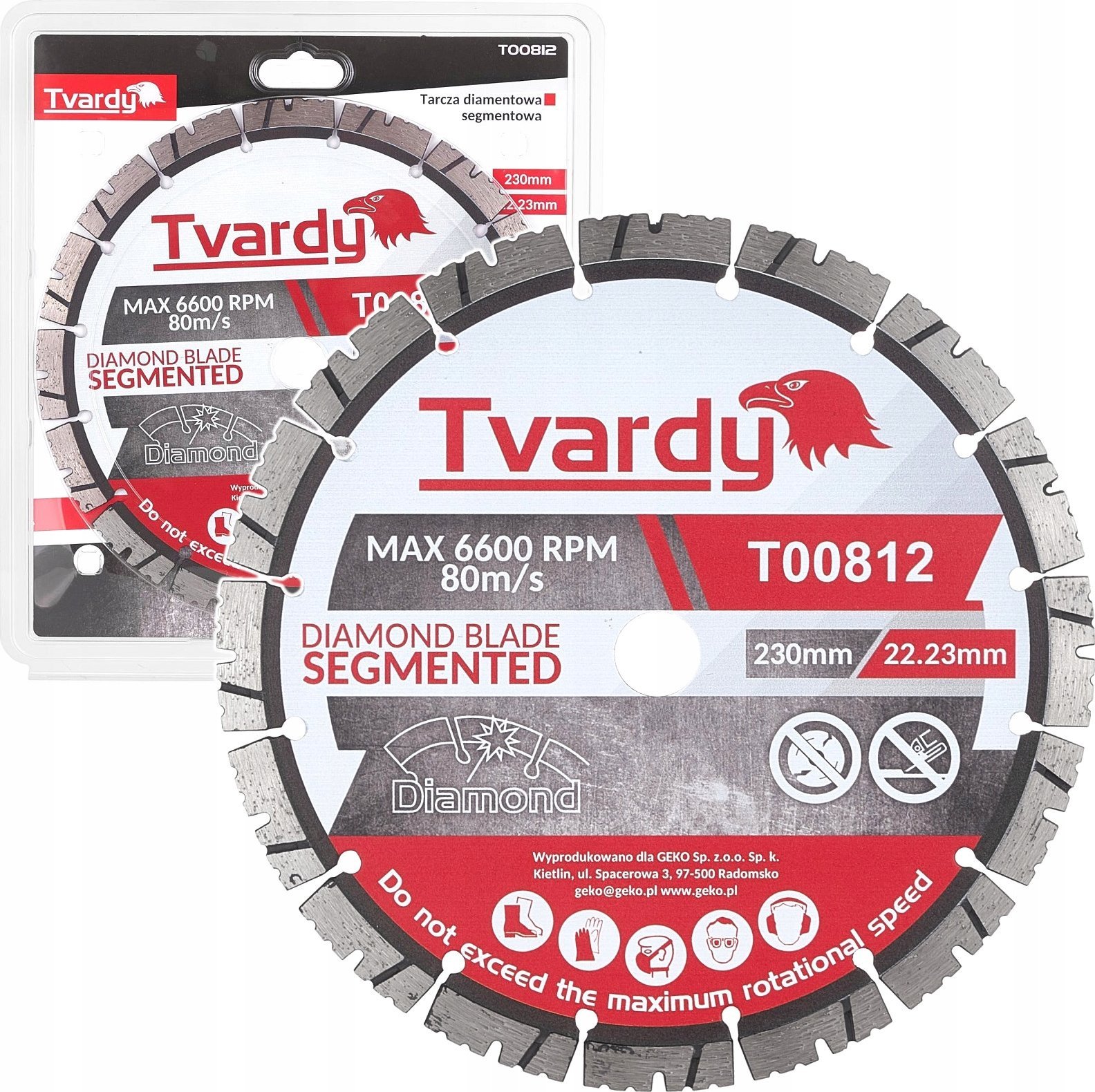 Tvardy Tarcza diamentowa Segmentowa 230x12x22.23mm (25)