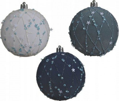 Kaemingk Bombka choinkowa nietłukąca zdobiona 8 cm