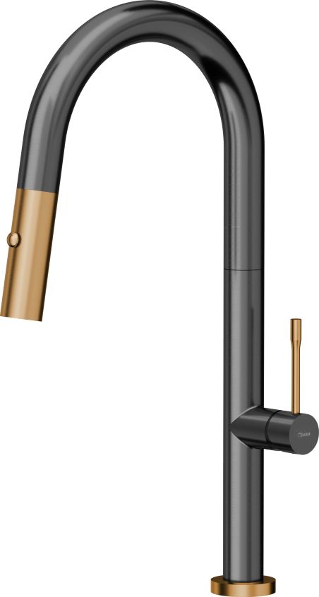 Bateria kuchenna Quadron Felicity T Line SteelQ stojąca grafitowy metal z miedzianym wykończeniem (84818011)