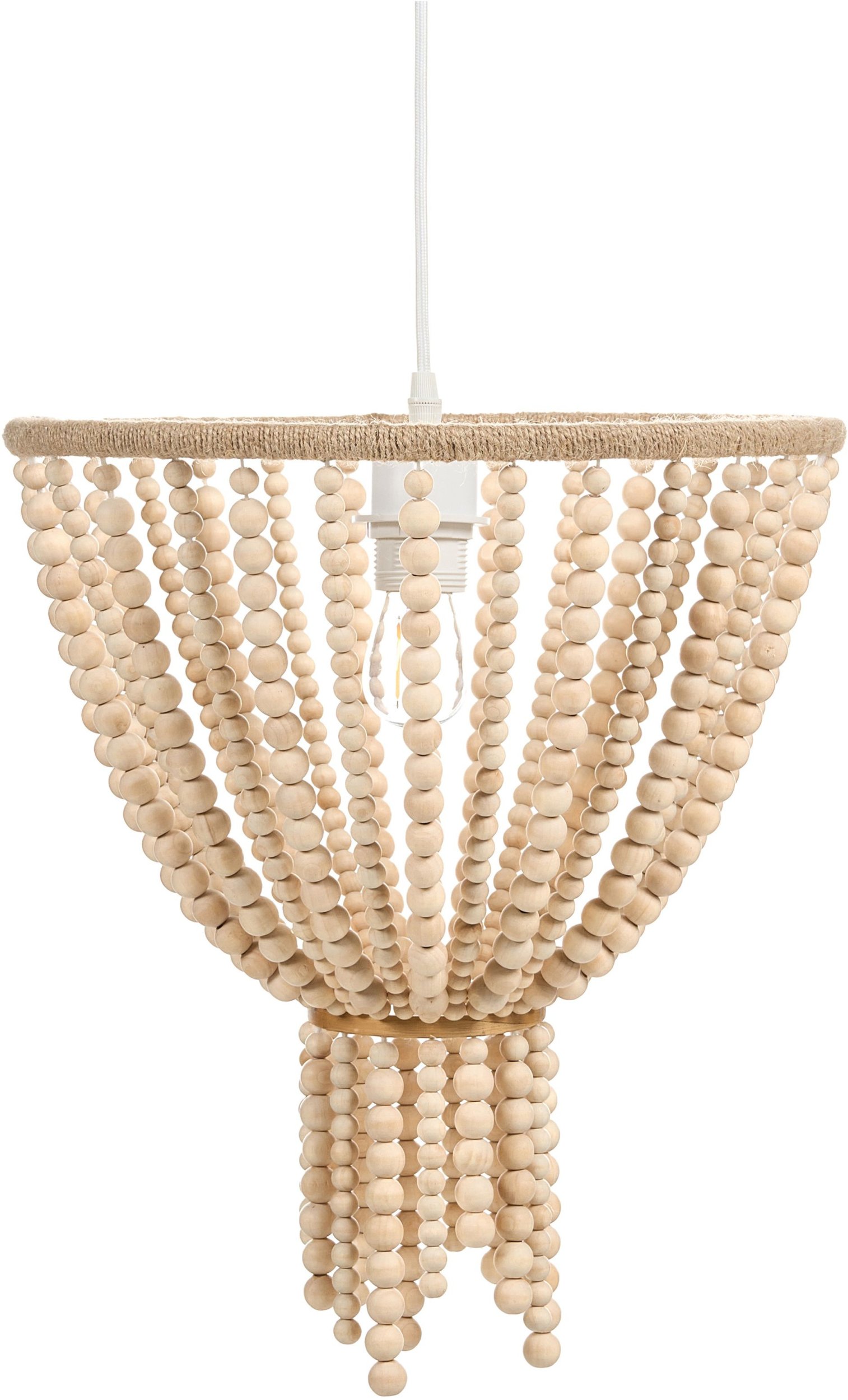 Żyrandol PUSWELI Drewno Jasnobrązowy