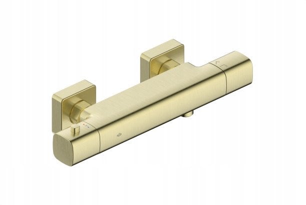 5756-010-31 / KFA / MALAGA / BATERIA NATRYSKOWA, TERMOSTATYCZNA , ŚCIENNA , PVD BRUSHED LIGHT GOLD /