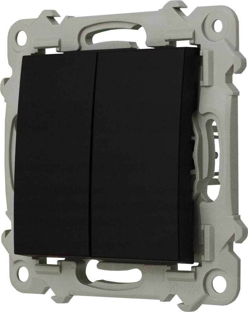 Ospel Łącznik dwugrupowy świecznikowy Ospel Szafir ŁP-2Z/m/33 czarny metalik