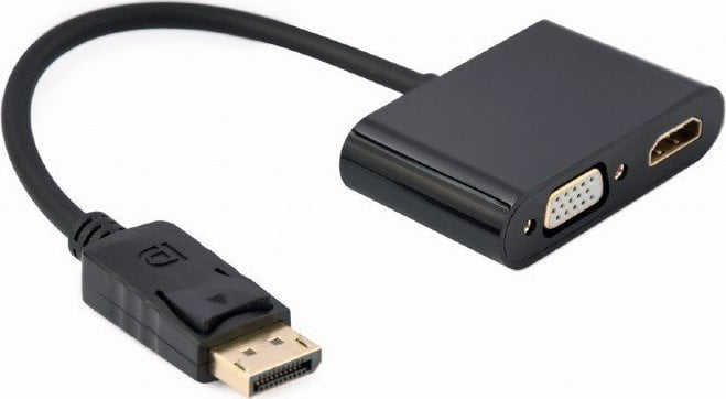 Adapter AV Gembird GEMBIRD Adapter Display port męski do HDMI + VGA żeński
