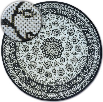 Dywany Łuszczów Dywan koło SZNURKOWY SIZAL FLAT 48691/690 WITRAŻ, koło 120 cm