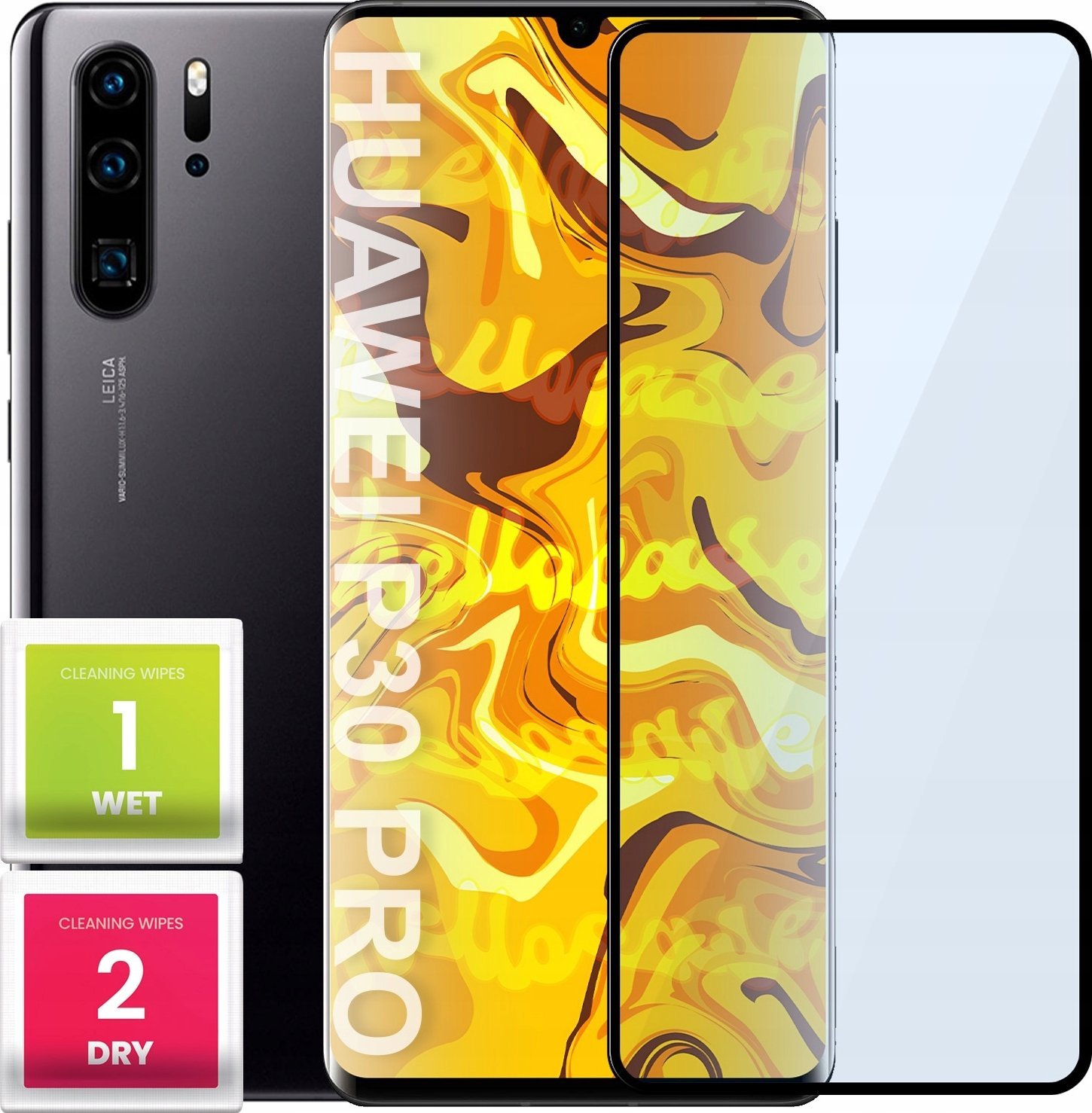Hello Case SZKŁO HARTOWANE DO HUAWEI P30 PRO PEŁNE NA CAŁY EKRAN SZKIEŁKO OCHRONNE 5D