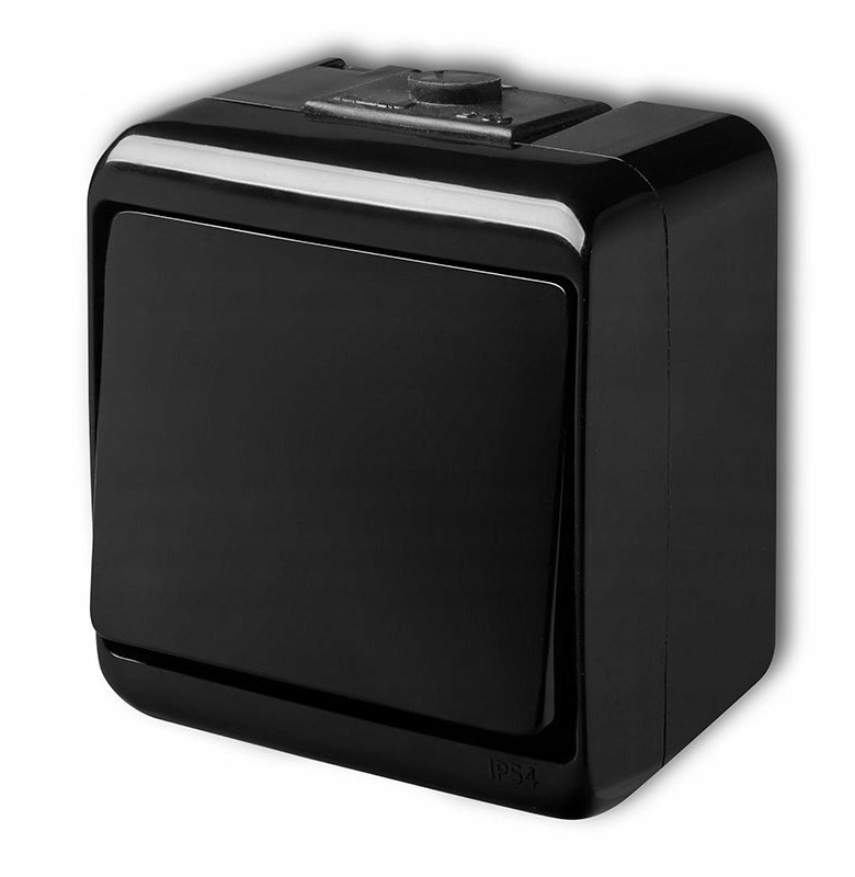 JUNIOR Łącznik jednobiegunowy czarny 12WHE-1