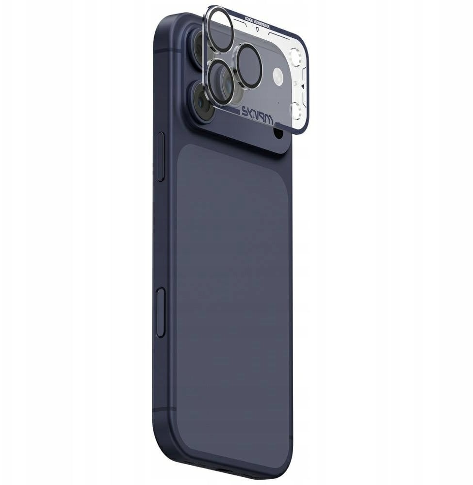 Szkło na obiektyw aparatu Skinarma Magma Full Matte do iPhone 17 Pro Max niebieski