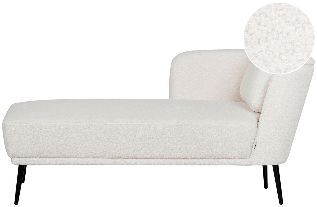 Beliani Szezlong boucle prawostronny złamana biel ARTHEZE