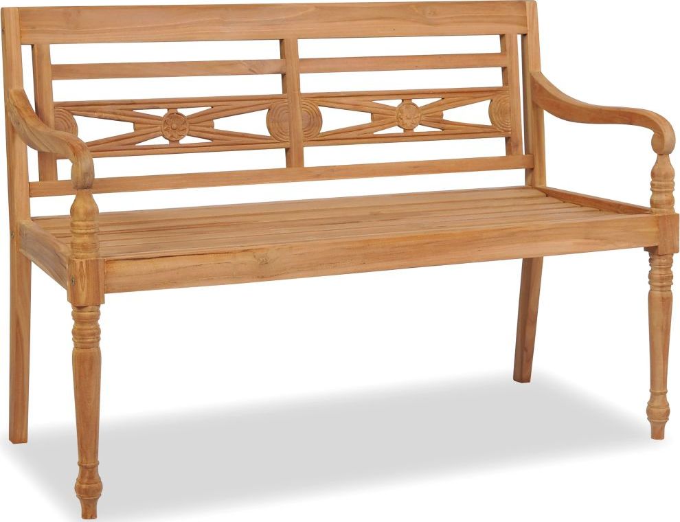 Elior Drewniana ławka ogrodowa Rea - brązowa