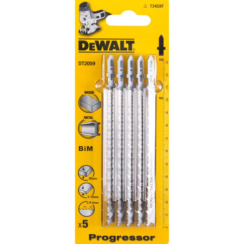 Dewalt Brzeszczoty do wyrzynarek typ T BIM132x101mm 5szt. uniwersalne DT2059