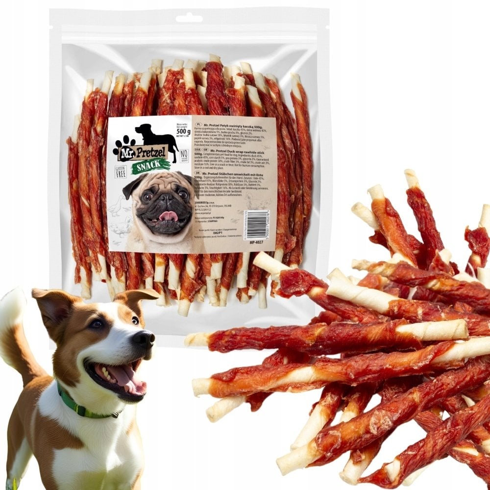 Mr. Pretzel Patyk owinięty mięsem z kaczki 500g