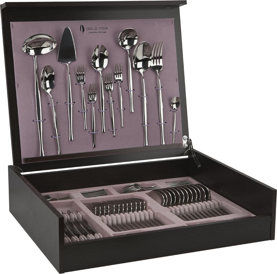 Belo Inox Sztućce Luna 12/72 w kasecie drewnianej Belo Inox
