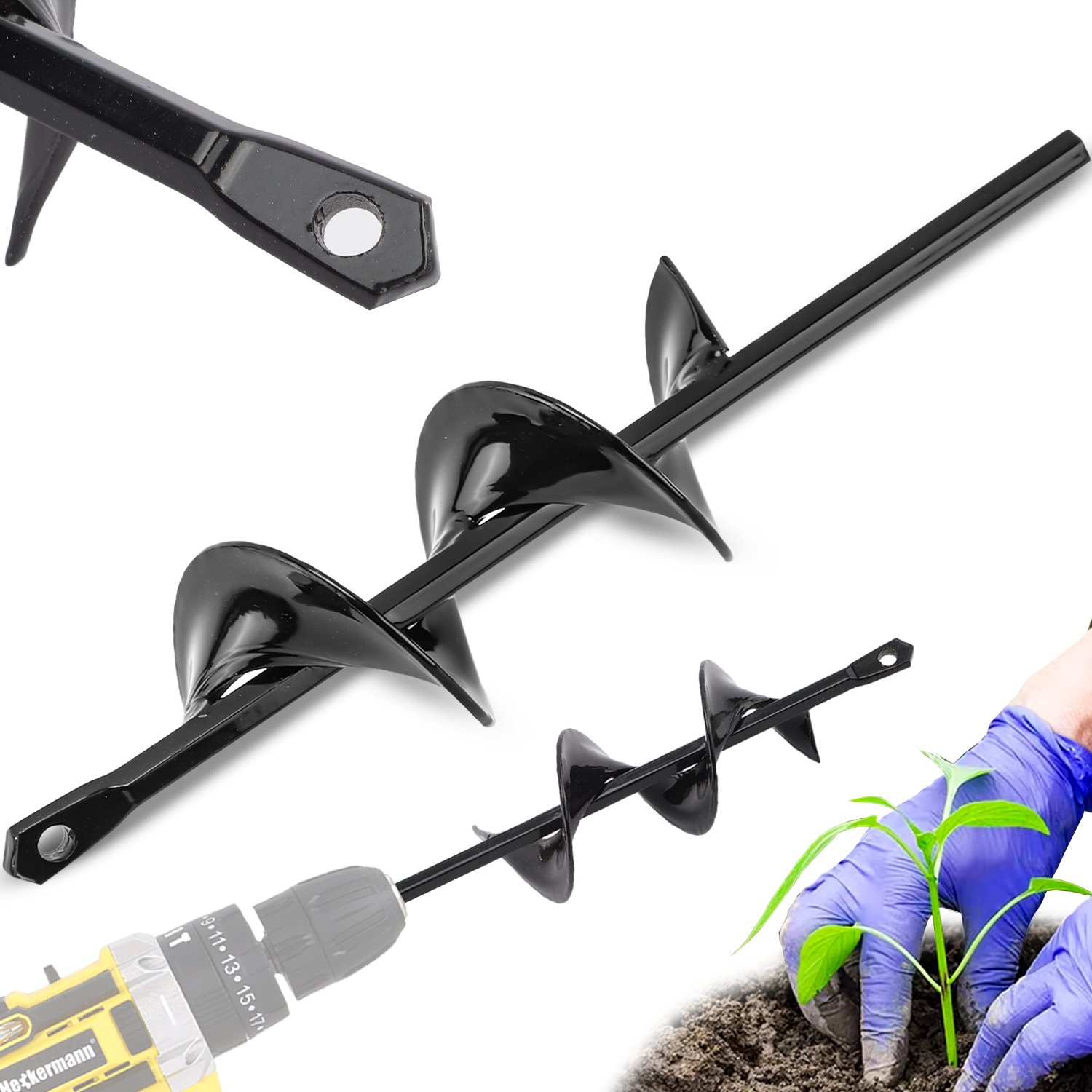 Wiertło ogrodowe Świder Wiertnica glebowa Heckermann 5x22cm