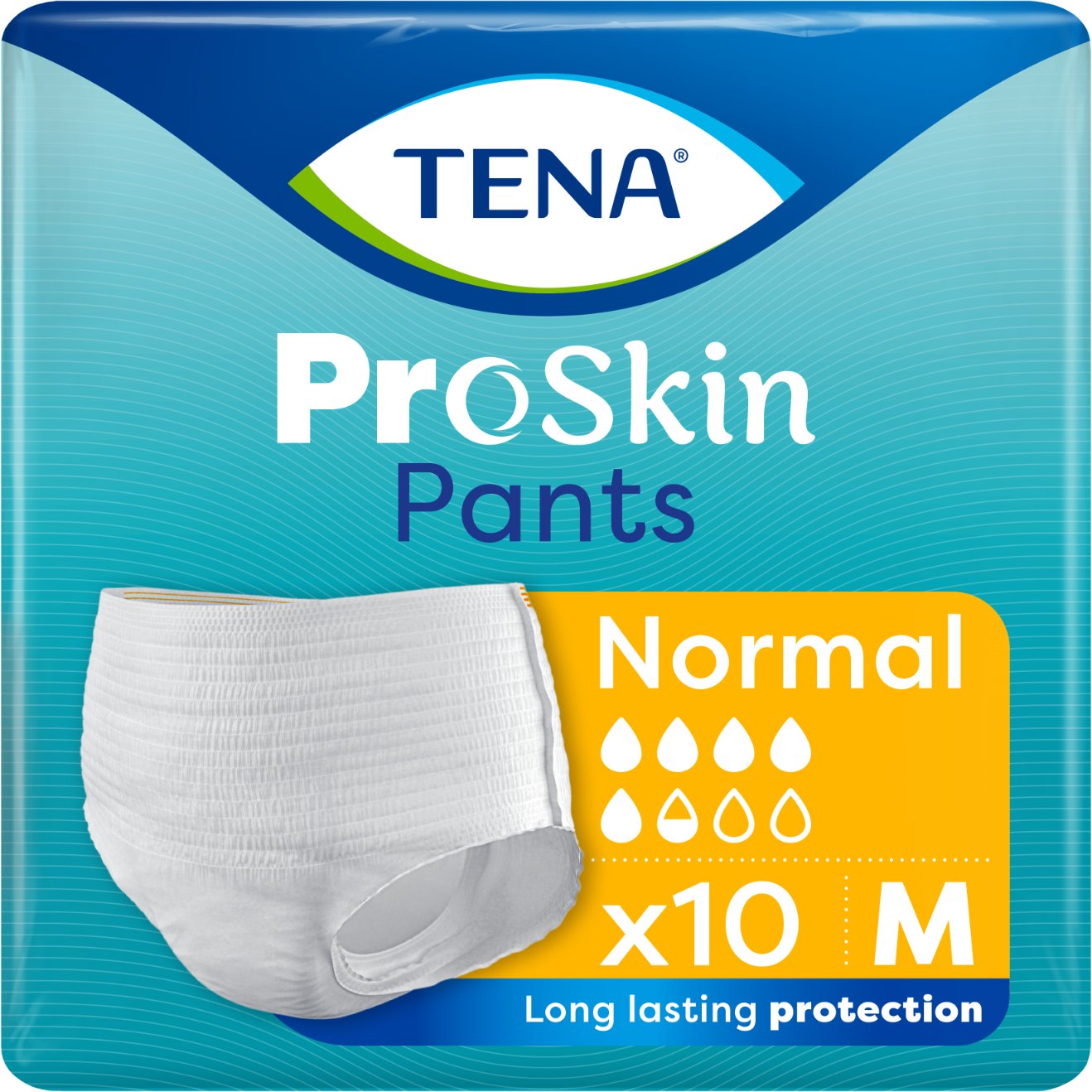 TENA PANTS PROSKIN NORMAL M '10 OTC (żółte)