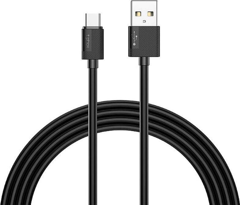 Kabel USB T-Phox USB-A - USB-C 2 m Czarny