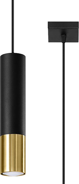 Lampa wisząca Lumes Czarno-złota lampa wisząca tuba - EXX244-Loper