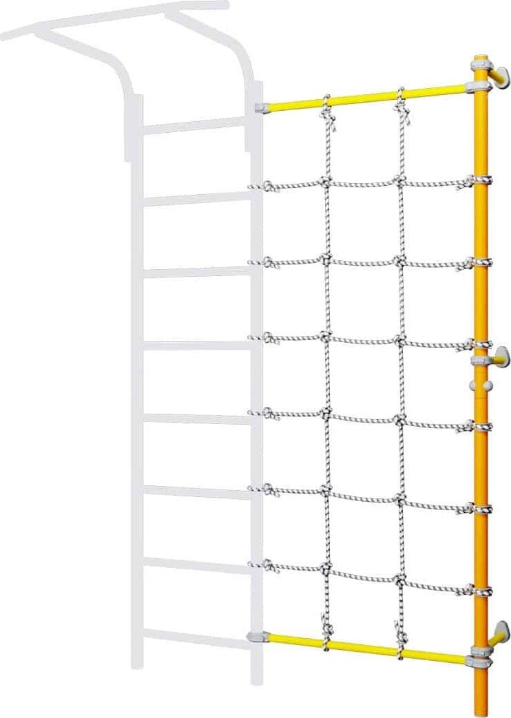 Małpiszon Słupek przyścienny z siatką do drabinki pomarańczowy Kometa