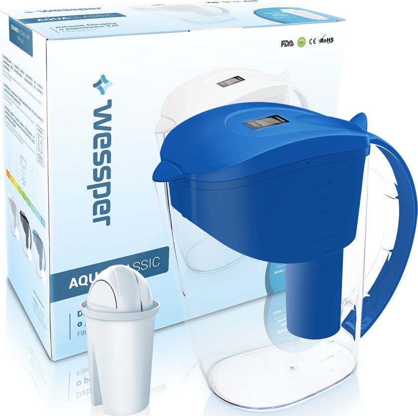 Dzbanek filtrujący Wessper niebieski dzbanek filtrujący AquaClassic 3,5l + filtr classic