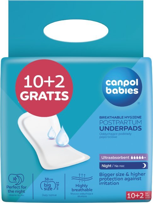 Podkłady poporodowe oddychające na noc 12 szt. 78/001