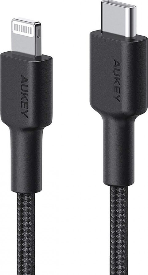Kabel USB Aukey USB-C - Lightning 1.2 m Czarny (AUKEY-CB-CL03-OEM)