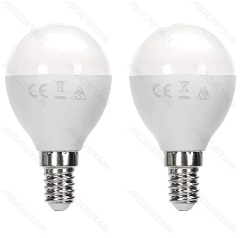 2 x Żarówka LED 11W 1060lm biała kulka G45 E14 zimna
